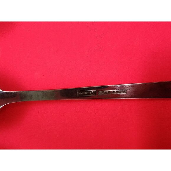 National Stainless Japan Fleur de Lys Groove Pattern Lot of 3 soup spoons - Picture 3 of 3